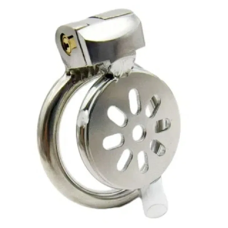 Flat Chastity Cage with Catheter Q411089