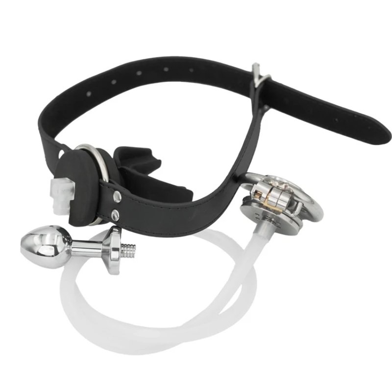 Inverted Chastity Cage with Urination Device Q609087