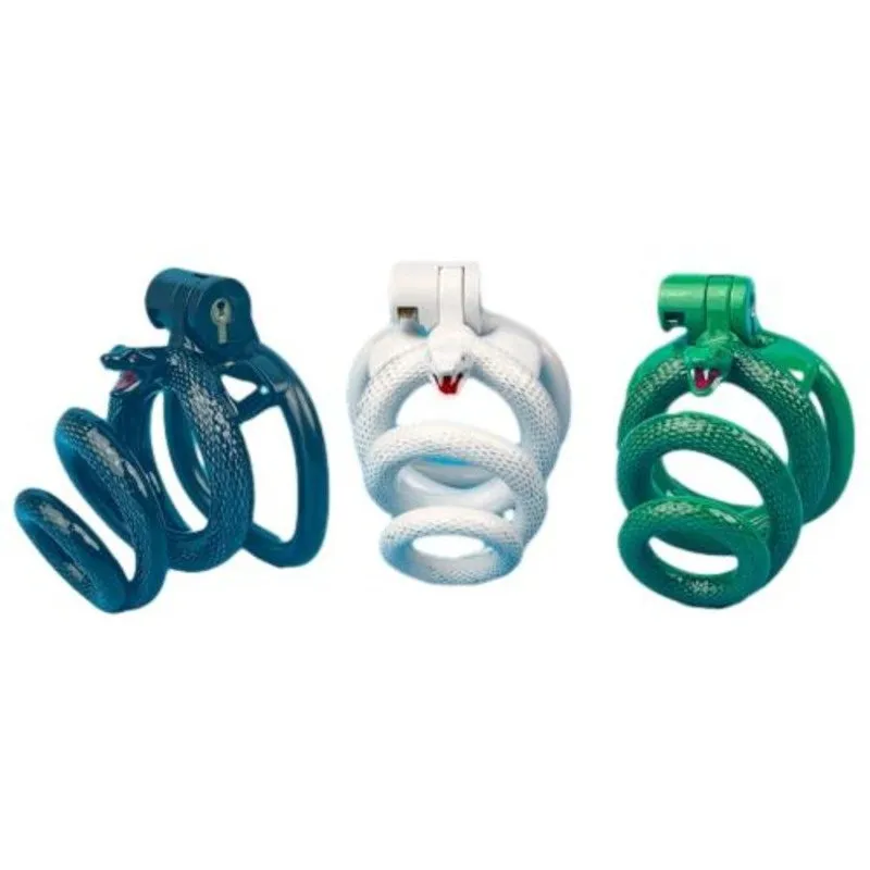 Snake-Wrapped Openwork Chastity Cage Q610003